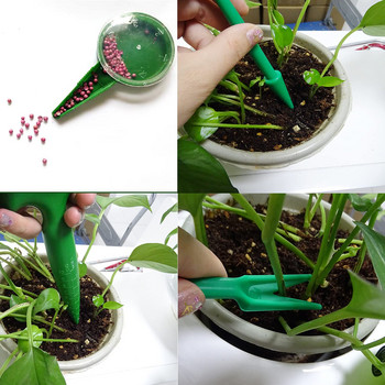 4 τμχ Εργαλεία φυτευτή κηπουρικής Garden Dibber with Scale Seedling Remover Transplanting Planting Tool for Garden Nursery