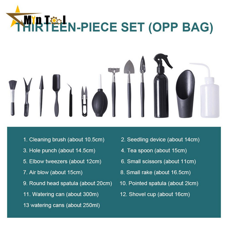 8/13 vnt. sodo sodintuvų rinkinys Sultingi augalai Įrankiai Sodo rankinių įrankių rinkinys Kambarinių bonsų miniatiūrinių persodinimo sodinukų rankinis įrankis