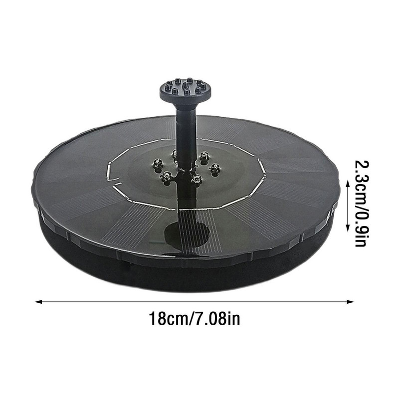 18/16/13 cm Lauke plūduriuojantis saulės energijos sodas vandens fontanas Saulės krioklys fontanas skydelis siurblys fontanas baseinas vandens tvenkinys Powere N7m4