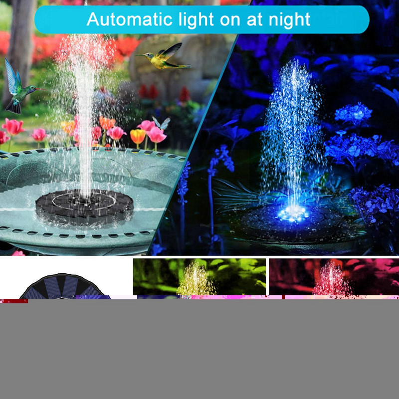 18/16/13 cm lauke plūduriuojantis saulės energijos sodas vandens fontanas fontanas tvenkinio skydas fontanas siurblys krioklys saulės energijos baseinas Wate U3u4