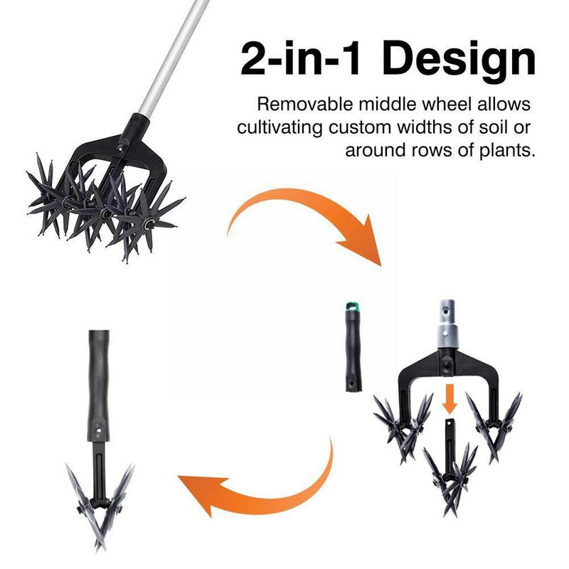 Jauni augsnes virpošanas rīki Zāliena atzarotājs Dārza skrubis Rotējošais skarieris instruments Kultivators Kultivators Rotācijas aerators Artefact L0s5