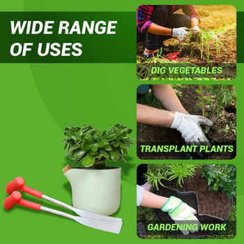 Κηπουρική Transplant Seedlings Shovel Rooting Device Transplant Shovel with Αντιολισθητική λαβή Χειροκίνητο Εργαλείο Κήπου Weeding Shovel