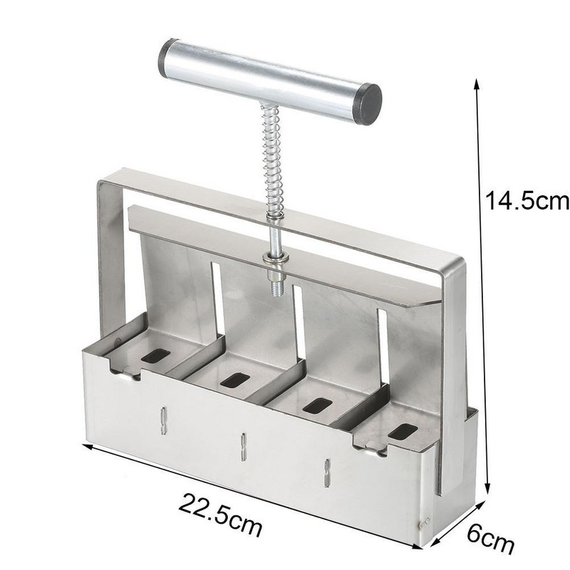 2-palcový manuálny štvorcový blokovač pôdy s rukoväťou pre záhradné náradie - minimalizuje poškodenie krehkého koreňového systému