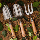 Nerūdijančio plieno platus kastuvas Sodo įrankis Kasimas Ravėjimas Purioje dirvoje sodinimas Kastuvas Sodas Balkonas Auginimas Vazonuose Rankinis įrankis