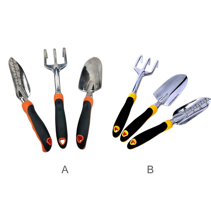 3-dielna sada záhradného náradia, ručné lopaty, záhradná presadzovacia lopata, lopata z hliníkovej zliatiny, mierka tri hrable, záhradné náradie