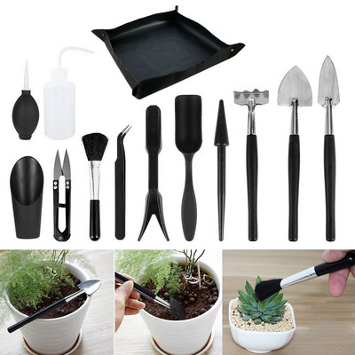 12/13db Kerti ültető mini kerti kéziszerszámkészlet szukkulens növények szerszámok beltéri bonsai miniatűr transzplantációs palánta eszköz