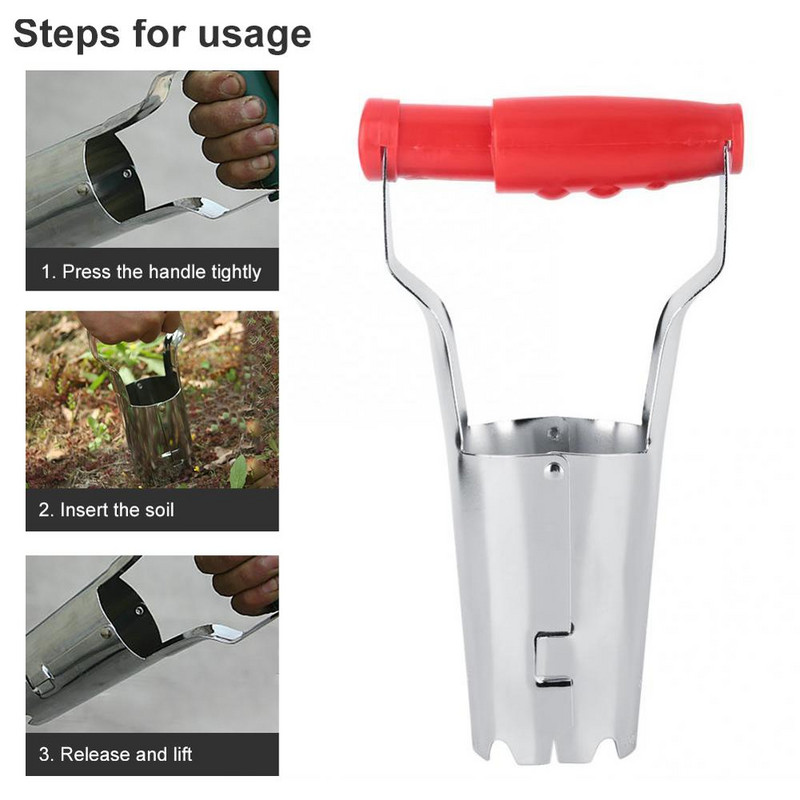 Nerūdijančio plieno automatinio persodinimo sodinukai įrankiai Sodo persodinimo mašina Automatinė kastuvas daržovėms persodinti gėles medžius