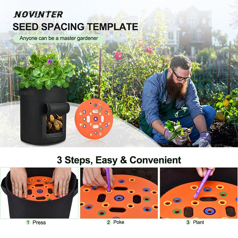Šablóna na rozostup semien, záhradné náradie, doska na sadenie zeleniny a kvetov, odolný nástroj na rozostup semien do záhrady