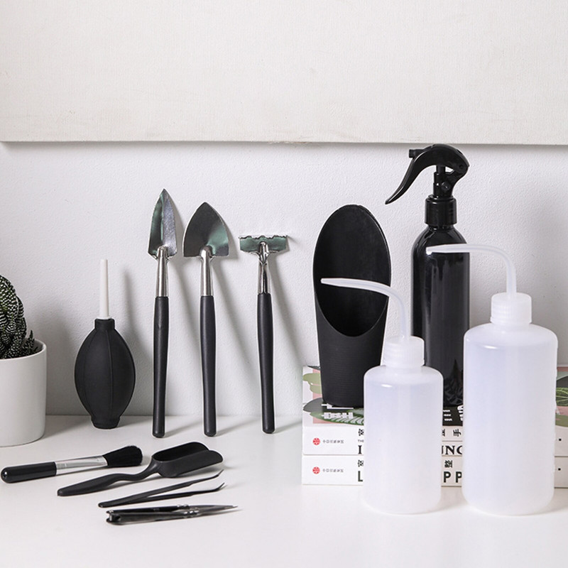 14-dielna sada záhradných kvetináčov, náradie na sukulentné rastliny, miniatúrne ručné záhradné náradie, sada vnútorných bonsajov, miniatúrny nástroj na presádzanie sadeníc