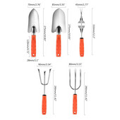 Sada ručného záhradného náradia z nehrdzavejúcej ocele na sadenie s ergonomickou rukoväťou pre záhradkárov, ktorí milujú presádzanie rastlín