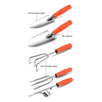 Градински ръчен инструмент за засаждане от неръждаема стомана Комплект градински инструменти с ергономична дръжка за трансплантация за любители на градината