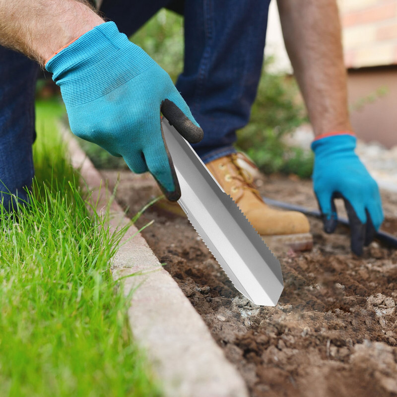 Sodo mentele Sodo kastuvas Gryno titano sodo rankinis kastuvas su ergonomišku sugriebimo gylio žymekliu.