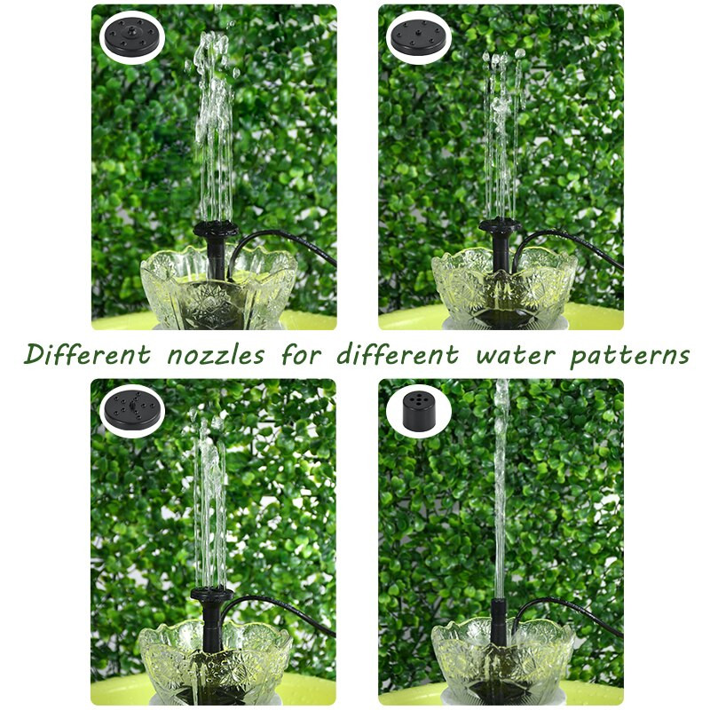 Solárne vodné čerpadlo, vodopády, solárny panel, solárne fontánové čerpadlo pre vtáčí kúpeľ, akvárium s rybími jazierkami, vodné čerpadlo pre záhradnú dekoráciu