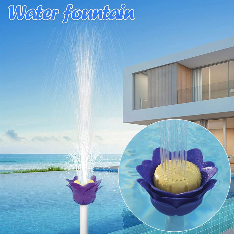 Baseino fontanas Reguliuojamas gėlių formos krioklio purškimo purškiklis Požeminis tvenkinio purškiklis baseino dekoro fontanas ir ab I4i3