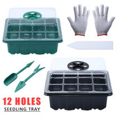 3 vnt / 5 vnt 12 ląstelių sėklų dėklas Grow Box sodinukų daiginimo rinkiniai viso dydžio įdėklai Augalų pradedančiųjų auginimo rinkinio sėklų dėklas