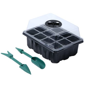 3 τεμ./5 τεμ. 12 Δίσκος για σπόρους κυττάρων Grow Box Seedling Starter Birmingation Kits πλήρους μεγέθους Ένθετα φυτών Starter Growing Kit Δίσκος σπόρων