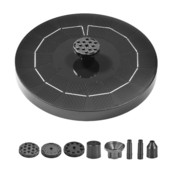 7 V 2,5 W saulės energija varomas fontanas Saulės fontano siurblys 6 purkštuvai Saulės paukščių vonios fontanas baseino sodo žuvų rezervuarų akvariumui