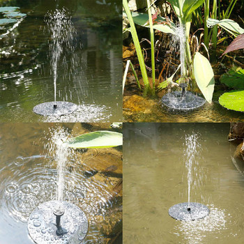 7V 2,5W Solar Powered Solar Solar Fountain Pump Pump 6 Sprayers Solar Bird Bath Fountain for Pool Garden Fish Tank Aquarium