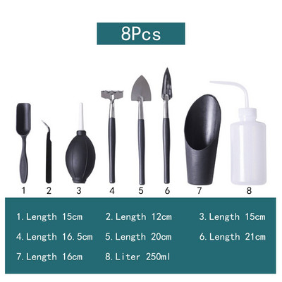 5/8/13 vnt Sultingų augalų įrankių rinkinys Mini rankinis persodinimo įrankis kambariniams bonsai Miniatiūriniai fėjos sodo augalai, gėlių bonsai įrankiai