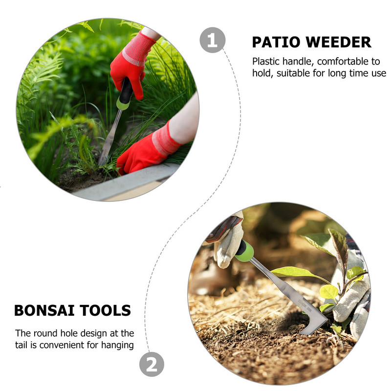 Sodo ravėjimo įrankis Rankinis sodo ravėjimo įrankis nerūdijančio plieno ravėtuvas Sodo piktžolių griebtuvas Sodo rankinis ravėjimo įrankis