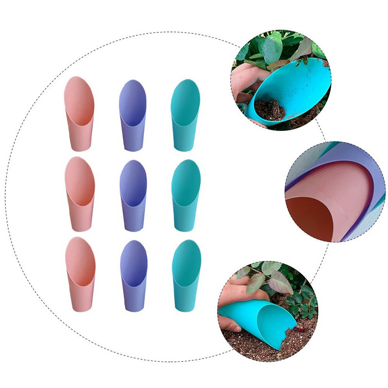 Naberačky na pôdu, malé vedierko na sukulenty, záhradné lopaty, naberačky na kvetináče, kelímky na sadenie, bonsaje, farebné náradie na bonsaje, vtáky
