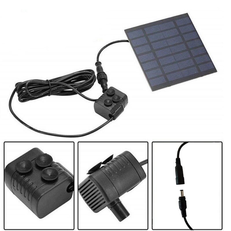 Saulės siurblys Saulės energijos sodo fontanas siurblys Saulės sodo fontanas Krioklys Saulės lauko paukščių vonia Tekantis vandens fontanas