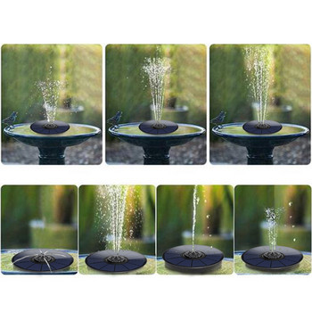 Соларни фонтани за баня с птици Соларен плаващ басейн Фонтан с водна помпа 2,2 W Фонтан със слънчева енергия със 7 плаващи басейна в стил вода