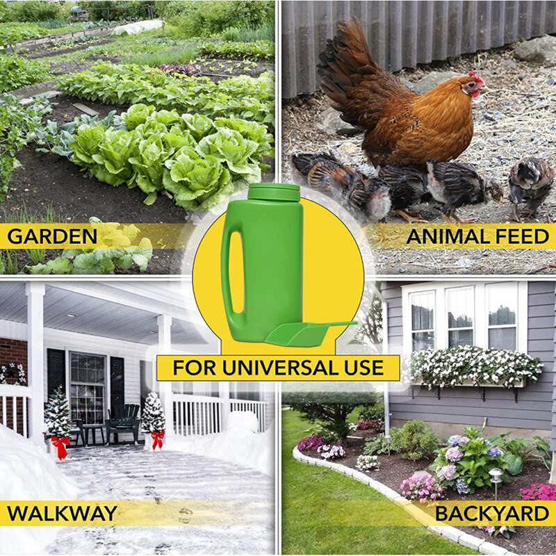 2L rankinis sėklų trąšų druskos barstytuvas Reguliuojamo skylės dydžio sodo įrankis Nešiojamas laistytuvas sėjos įrankis J99Sto