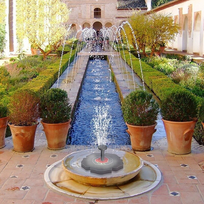 Saulės fontano siurblys 7V Saulės energija maitinamas vandens fontanas Saulės energijos paukščių vonios plaukiojantis fontanas sodo tvenkiniams žuvų rezervuaras lauke