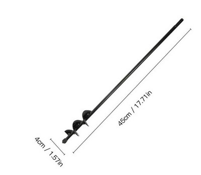 Mintiml sodo sėjamosios spiralinis grąžtas gėlių svogūnėlių šešiakampis velenas sraigtas Sodo sodininkystė Patalynė Sodinimo stulpelių kasimo įrankiai