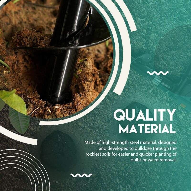 Mintiml sodo sėjamosios spiralinis grąžtas gėlių svogūnėlių šešiakampis velenas sraigtas Sodo sodininkystė Patalynė Sodinimo stulpelių kasimo įrankiai