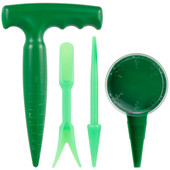 4 ks Sada záhradných nástrojov na presádzanie, sadenie, sejačka rastlín, nastaviteľný kvetináč, ručný sejací stroj na kvety a trávu