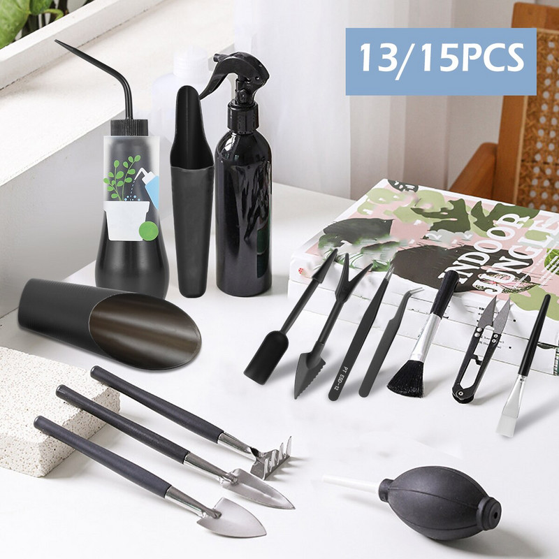Sada záhradného náradia, sada záhradných kvetináčov, plastový multifunkčný ručný nástroj na pestovanie rastlín s ergonomickou rukoväťou pre balkón a nádvorie, kvetináč...