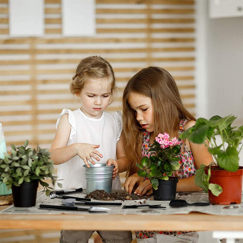 Sada záhradného náradia, sada záhradných kvetináčov, plastový multifunkčný ručný nástroj na pestovanie rastlín s ergonomickou rukoväťou pre balkón a nádvorie, kvetináč...