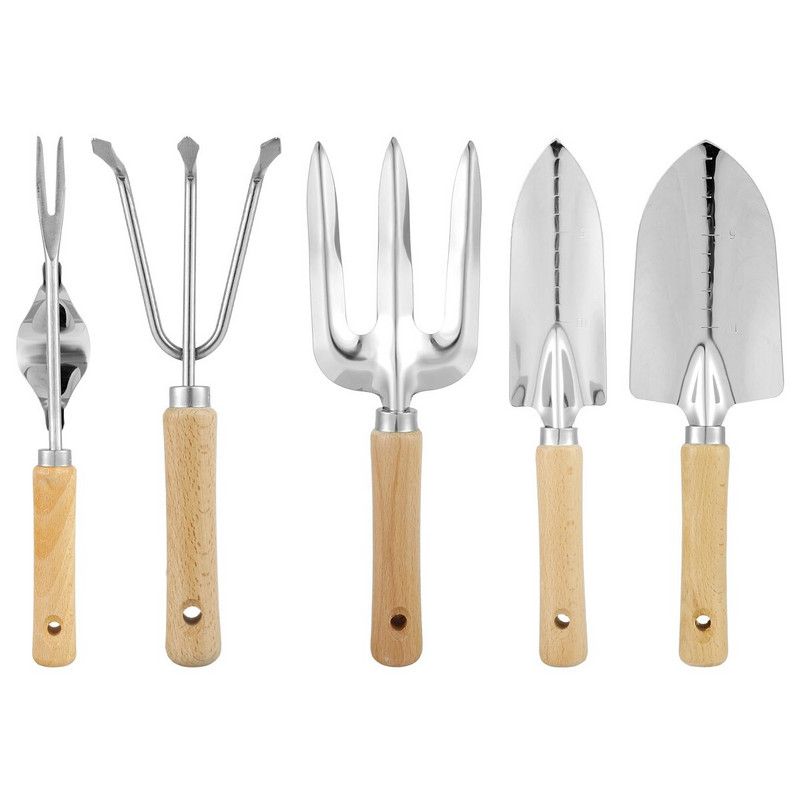 5-dielna sada záhradného náradia, ručná lopatka, sada záhradného náradia na bonsaje, mini sada náradia na presádzanie pre záhradné sukulentné bonsaje, malé rastliny