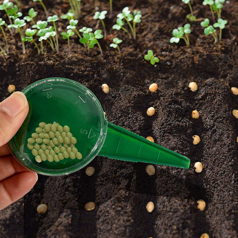 4 ks Sada záhradných nástrojov na presádzanie, sadenie, sejačka rastlín, nastaviteľný kvetináč, ručný sejací stroj na kvety a trávu