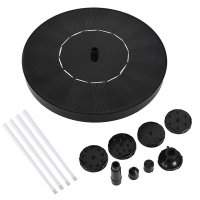 Solárna fontána s čerpadlom pre vtáčí kúpeľ 1,0 W so 6 tryskami pre vtáčí kúpeľ, záhradu, jazierko, bazén, vonkajšie použitie