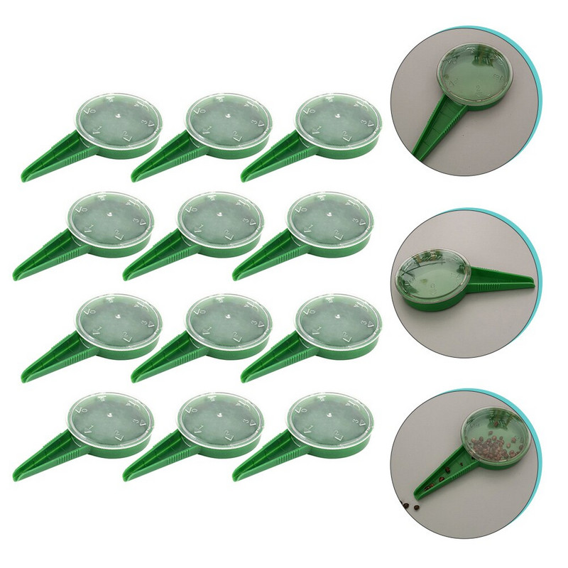 12 ks prenosných záhradných sejačiek, nastaviteľných sejačiek na semienka do domácej záhrady