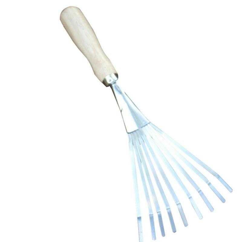 Nerūdijančio plieno devynių dantų akėčios Gėlės Sodo įrankiai Kastuvas grėblys vazonuose, laisvos žemės griebtuvas Dirvožemio grėblys ravėjimo sodo įrankis