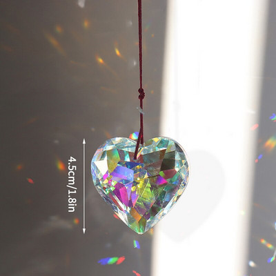 Crystal Suncatcher Window Wind Chimes Висящи цветни Rainbow Prism Shiny Chakra Light Catcher Indoor Outdoor Home Decoration