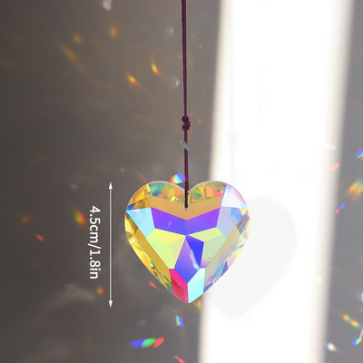 Crystal Suncatcher Window Wind Chimes Висящи цветни Rainbow Prism Shiny Chakra Light Catcher Indoor Outdoor Home Decoration