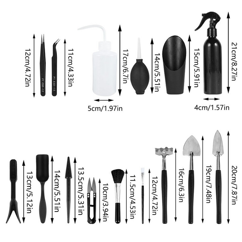 Mini sodo rankinių įrankių rinkinys Sultingi augalai Įrankiai Persodinimo Įrankiai Miniatiūriniai sodinimo sodo įrankių rinkinys kambariniams miniatiūriniams