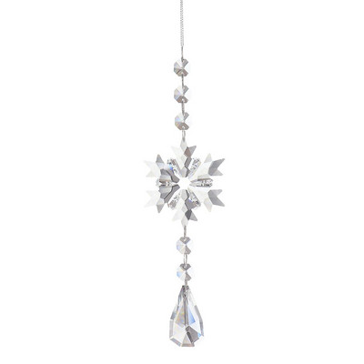 Crystal Light Catcher Prism Snowflake lango ornamentas sodui pakabinamas automobilio pakabukas namų dekoravimui Kalėdų lašas Kalėdų dekoras