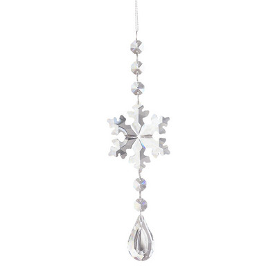 Crystal Light Catcher Prism Snowflake lango ornamentas sodui pakabinamas automobilio pakabukas namų dekoravimui Kalėdų lašas Kalėdų dekoras