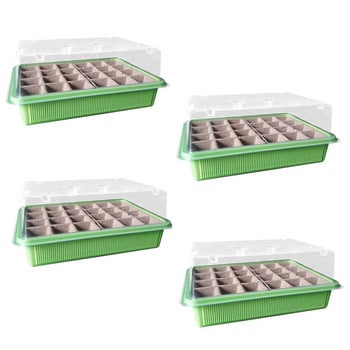 Sees 24 Cells Gardening Mini Breathable Lids Πλαστικό κουτί βλάστησης φυτώρια Γλαστράκια κολοκύθα