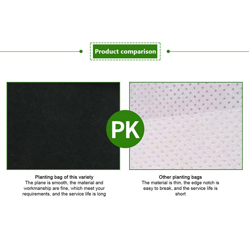 Birders Blend Seedling Premium 5 Indoor Pack 5 na zeleninu Outdoor Bag (vrecko s objemom 5 galónov) s rúčkami a nádobami na terasu, trávnik a cyklistiku