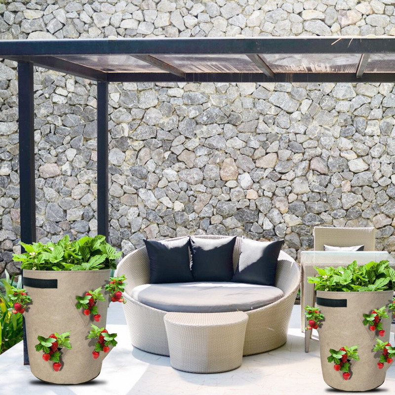 Páska na šalát, jahodová výsadba, plsť, vrecko na výsadbu, zahusťovacia taška na záhradný kvetináč