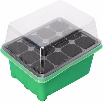 Tree Live Plant 12 Cells Hole φυτώριο Γλαστράκια φυτών Seed Box Δίσκος Εισαγωγή Θήκη σποράς Θερμαντήρας κρεβατιού