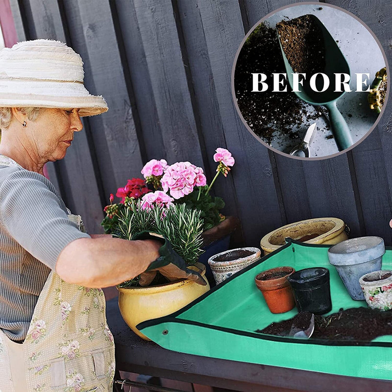 Záhradná podložka na presádzanie rastlín Wild Cakes, skladacia plachta na presádzanie rastlín, vodotesná záhradná podložka s organickým tekvicovým olejom