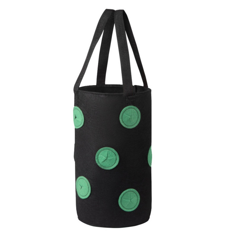 Palmetto žolės pakabinamas vazonas, sodinimo maišelis, talpykla veltinio audinys braškių sodo terasa Veja ir sodas dryžuota saulėgrąža